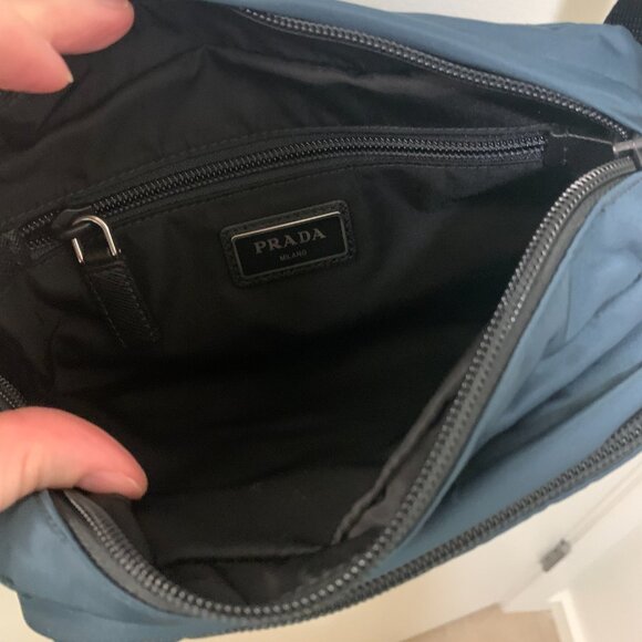 Prada Blue Tessuto Montagna Nylon Camera Bag - Picture 6 of 11